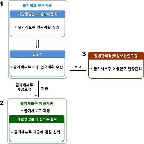 줄기세포주 이용 연구 승인절차 안내 이미지
